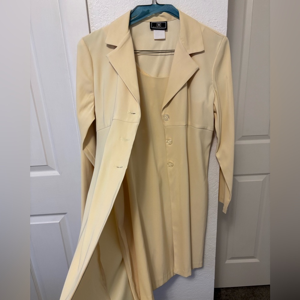Elegant yellow Women's Dress with Jacket